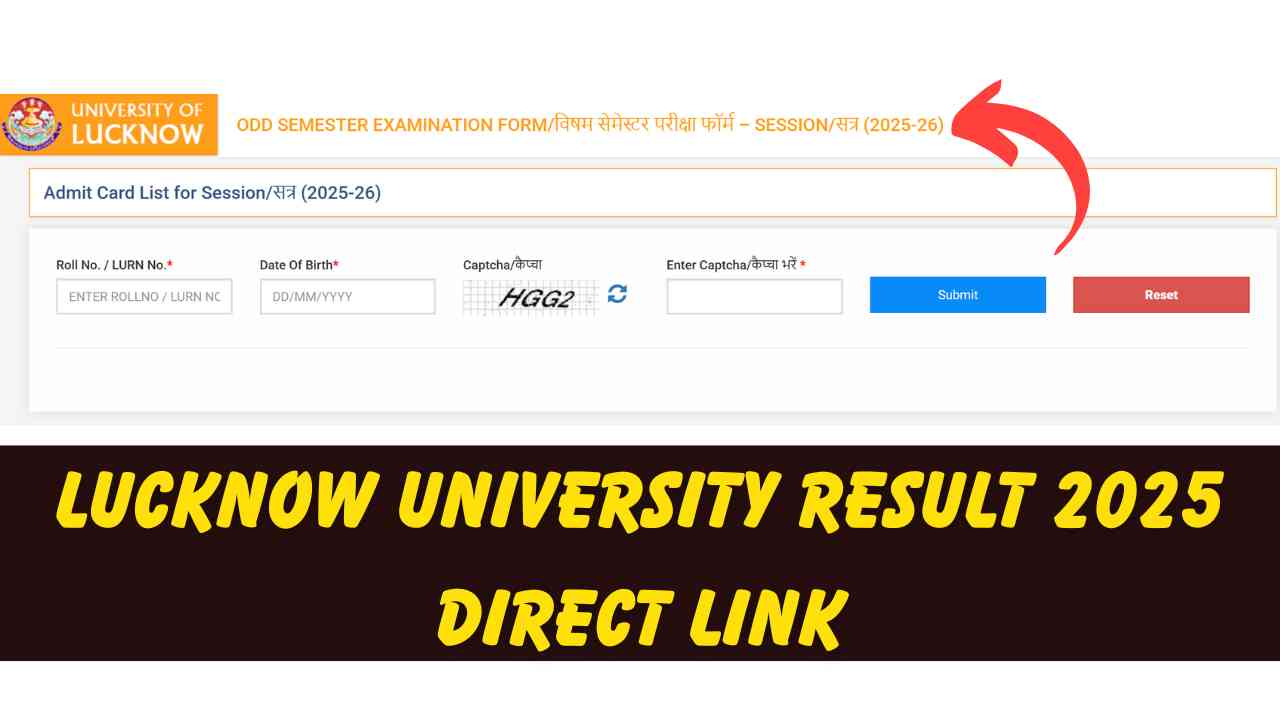 Lucknow University Result 2025 Direct Link