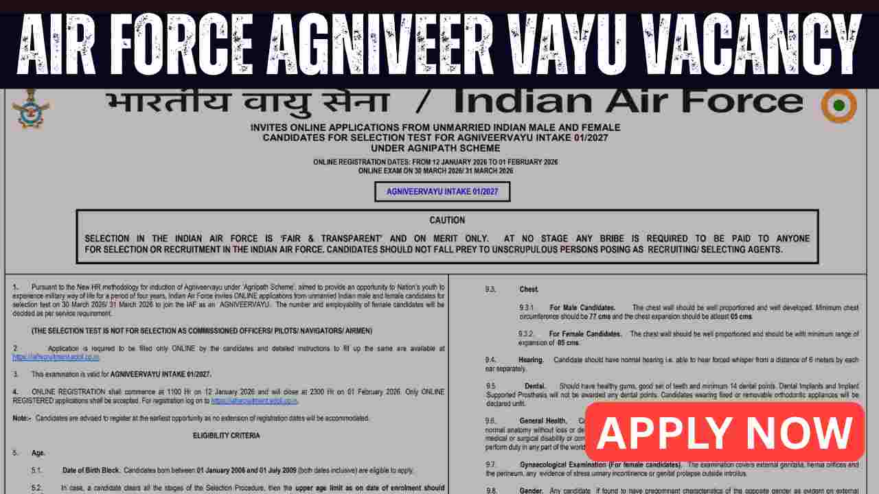 Air Force Agniveer Vayu Vacancy 2026