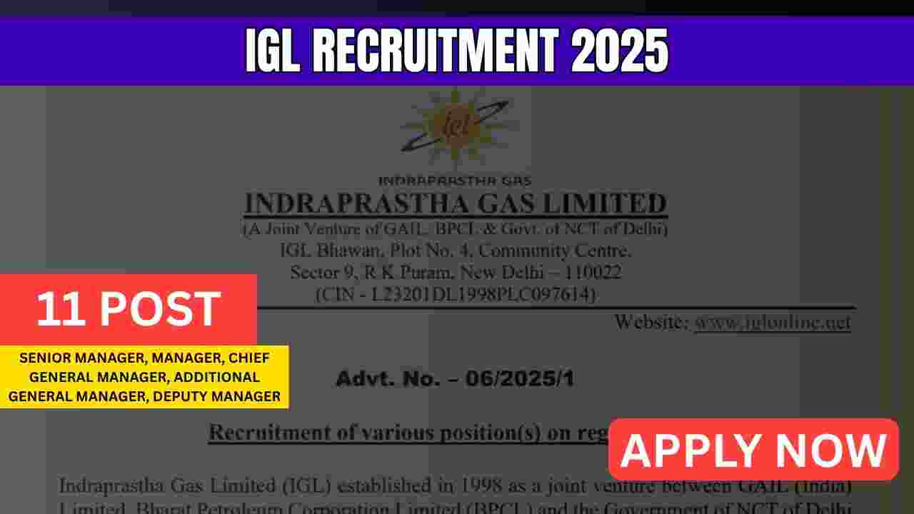 IGL Recruitment 2025