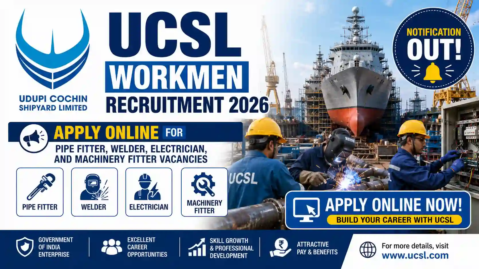 UCSL Workmen Recruitment 2026