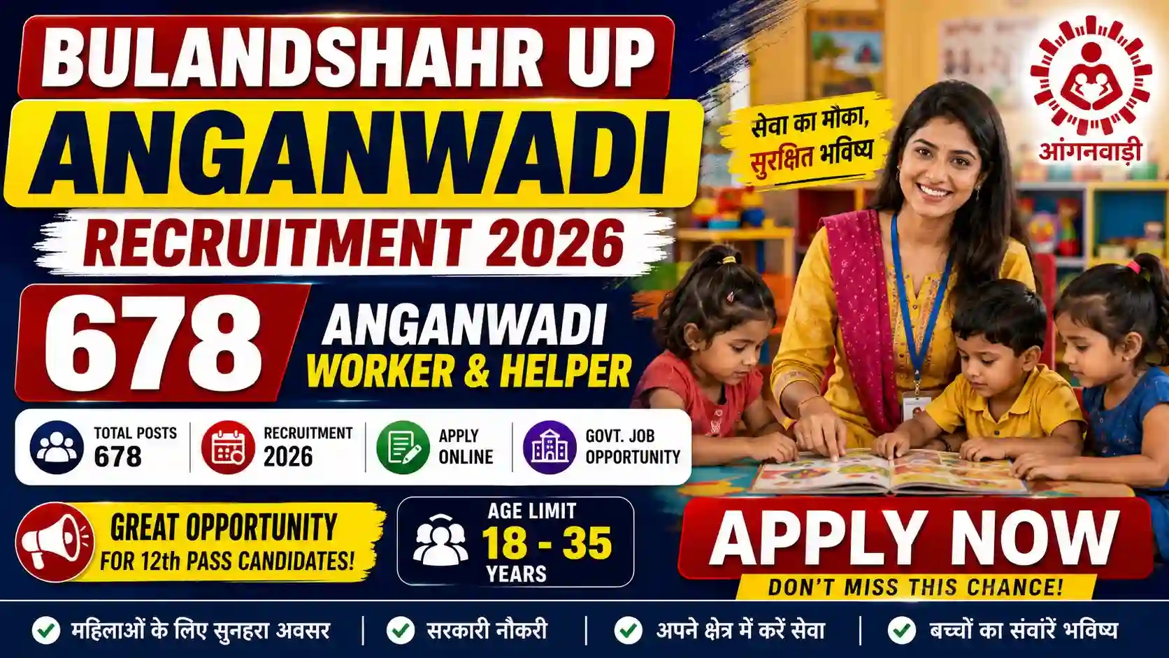 Bulandshahr UP Anganwadi Recruitment 2026