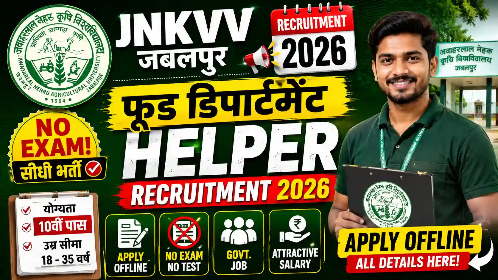 Food Department Helper Recruitment 2026