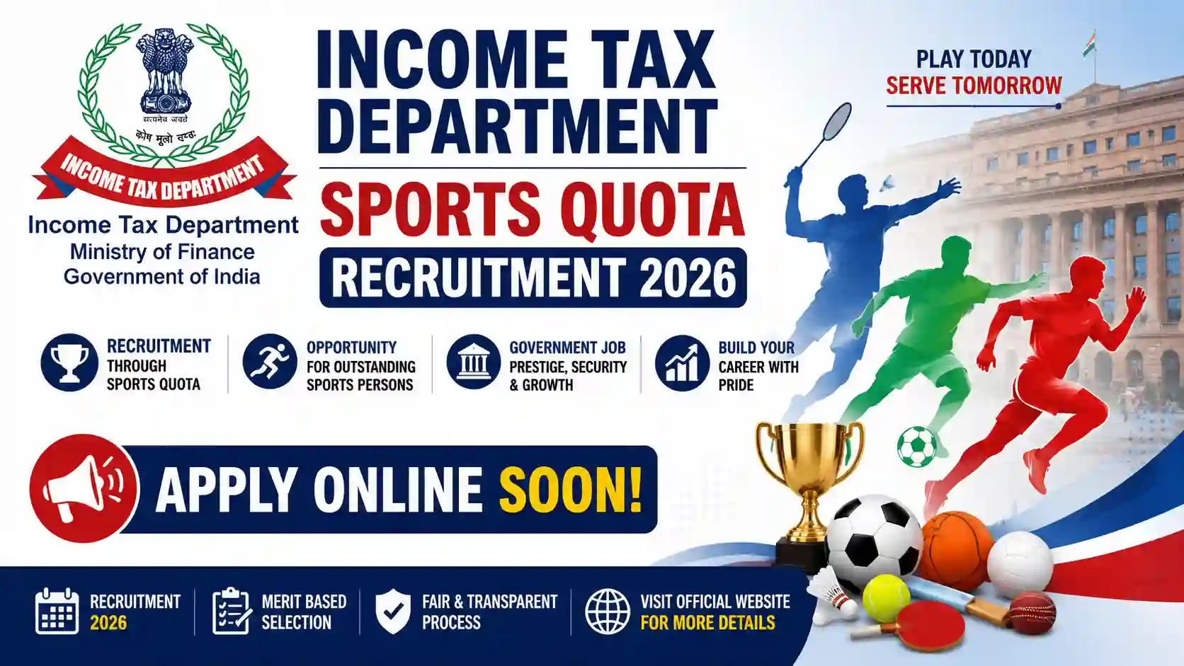Income Tax Department Sports Quota Recruitment 2026