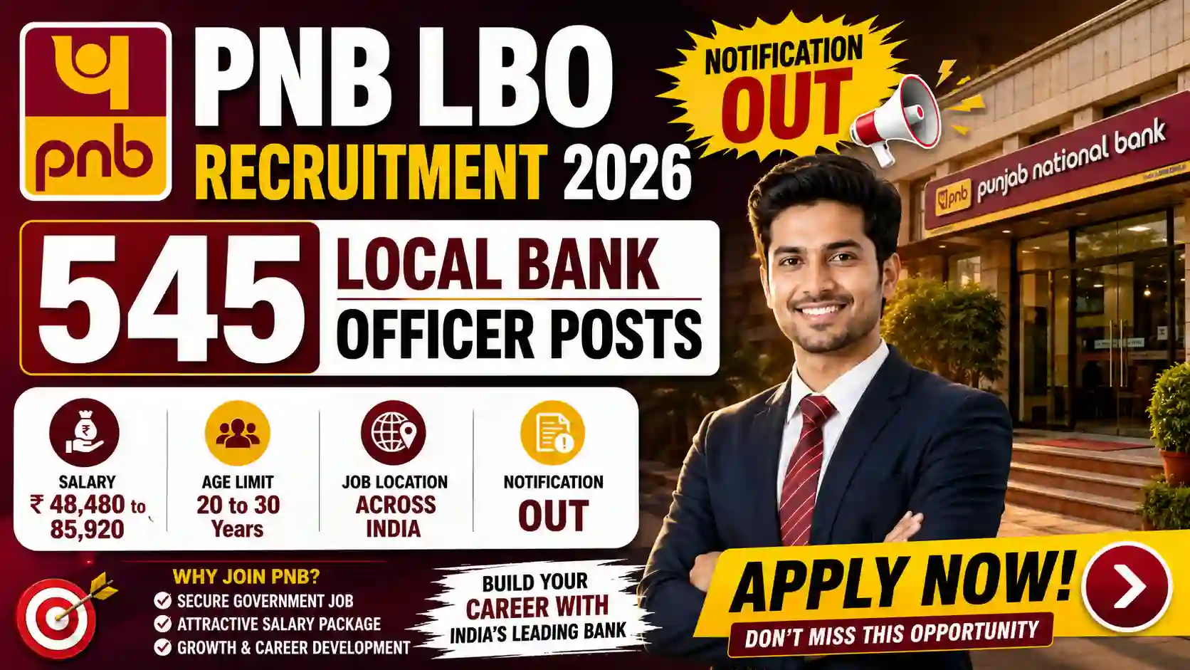 PNB LBO Recruitment 2026 Notification Out