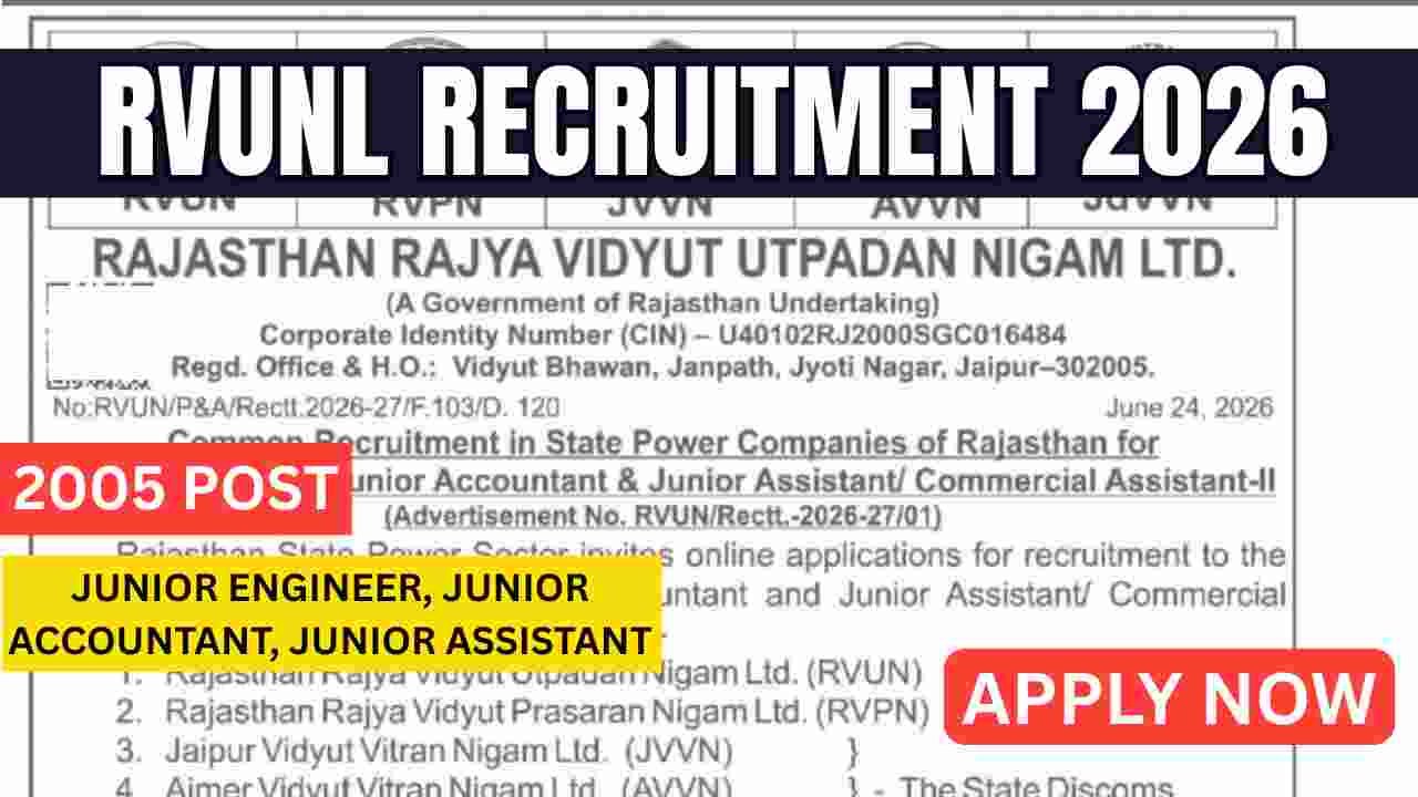 RVUNL Recruitment 2026