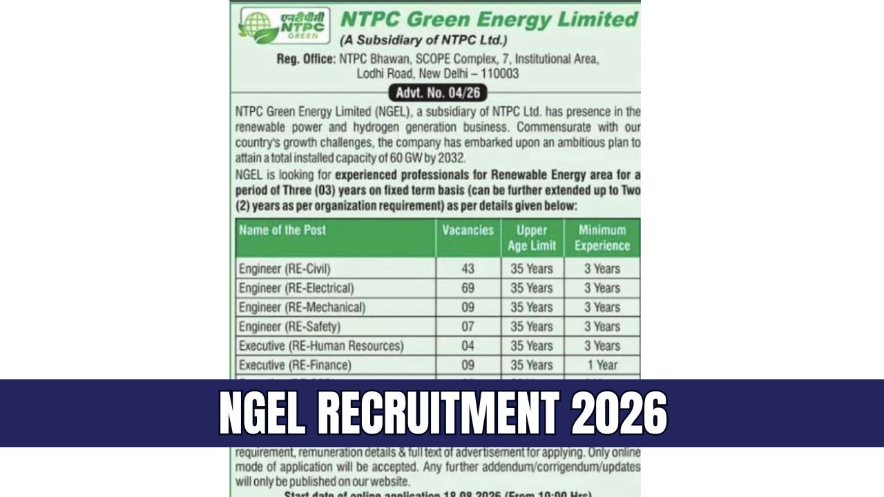 NGEL Recruitment 2026