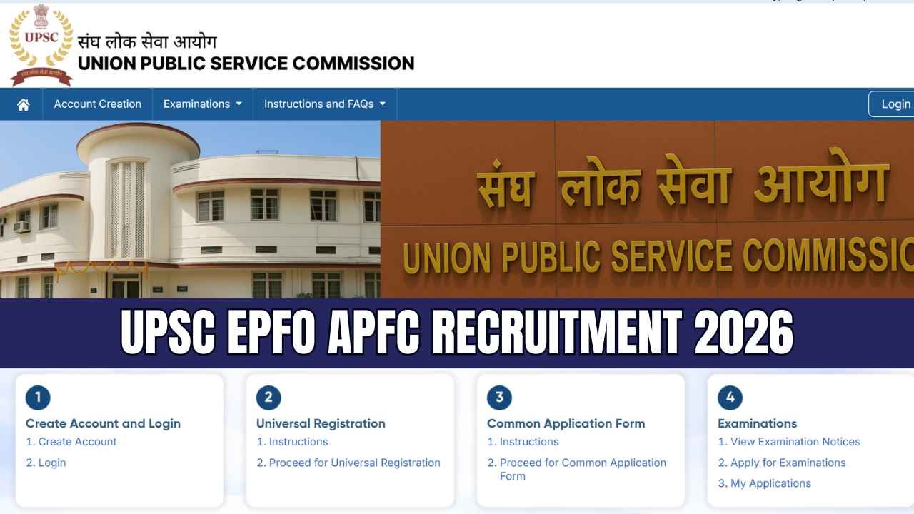 UPSC EPFO APFC recruitment 2026